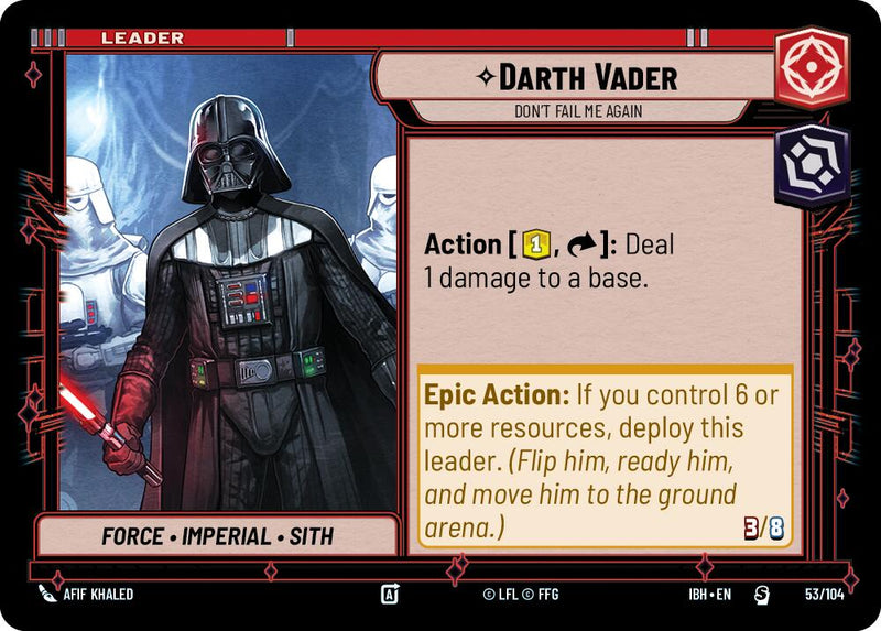 Darth Vader (53/104) - Ne me déçois plus jamais (53/104) [Bataille d'introduction : Hoth]