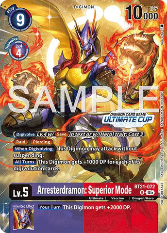 Arresterdramon: Mode Supérieur [BT21-072] (Ultimate Cup Saison 2, 25-26) [Convergence Mondiale]
