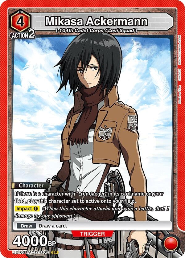 Image for Mikasa Ackermann (105) (UE10ST/AOT-1-105) (UE10ST) - Union Arena