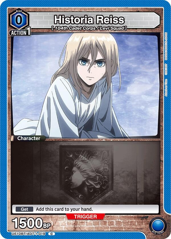 Image for Historia Reiss (019) (Box Topper Foil) (UE10BT/AOT-1-019) (UE10BT) - Union Arena