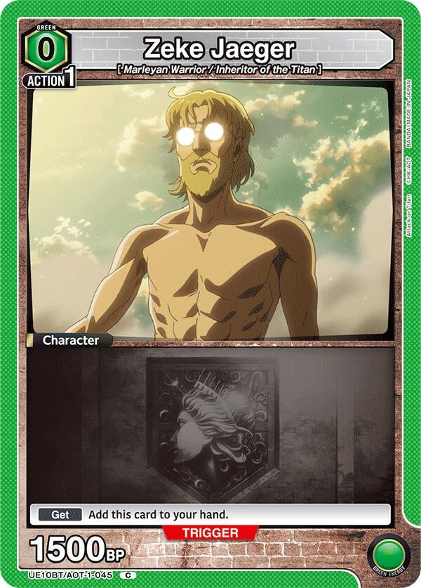 Image for Zeke Jaeger (045) (UE10BT/AOT-1-045) (UE10BT) - Union Arena