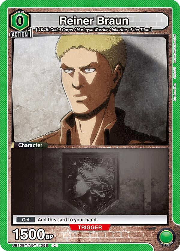 Image for Reiner Braun (058) (Box Topper Foil) (UE10BT/AOT-1-058) (UE10BT) - Union Arena