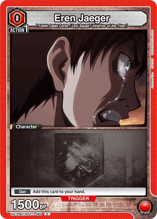 Image for Eren Jaeger (090) (Box Topper Foil) (UE10BT/AOT-1-090) (UE10BT) - Union Arena