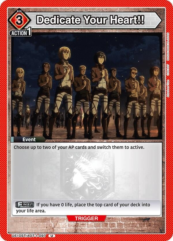 Image for Dedicate Your Heart!! (UE10ST/AOT-1-097) (UE10ST) - Union Arena