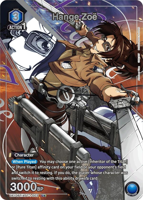 Image for Hange Zoe (003) (U*) (UE10BT/AOT-1-003) (UE10BT) - Union Arena