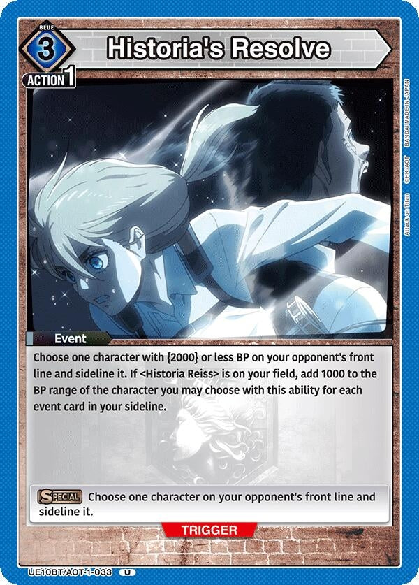 Image for Historia's Resolve (UE10BT/AOT-1-033) (UE10BT) - Union Arena
