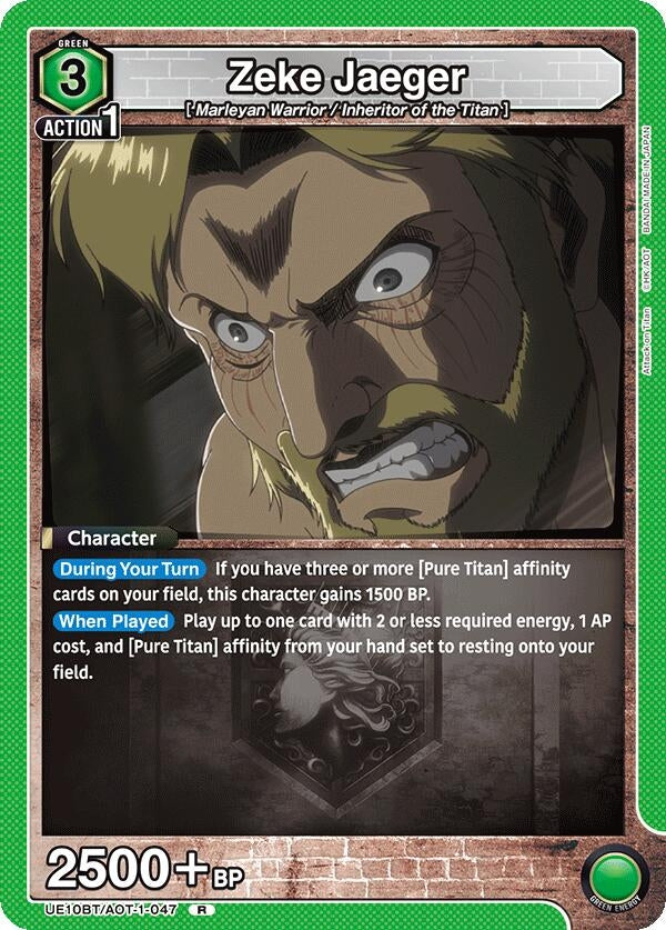 Image for Zeke Jaeger (047) (UE10BT/AOT-1-047) (UE10BT) - Union Arena
