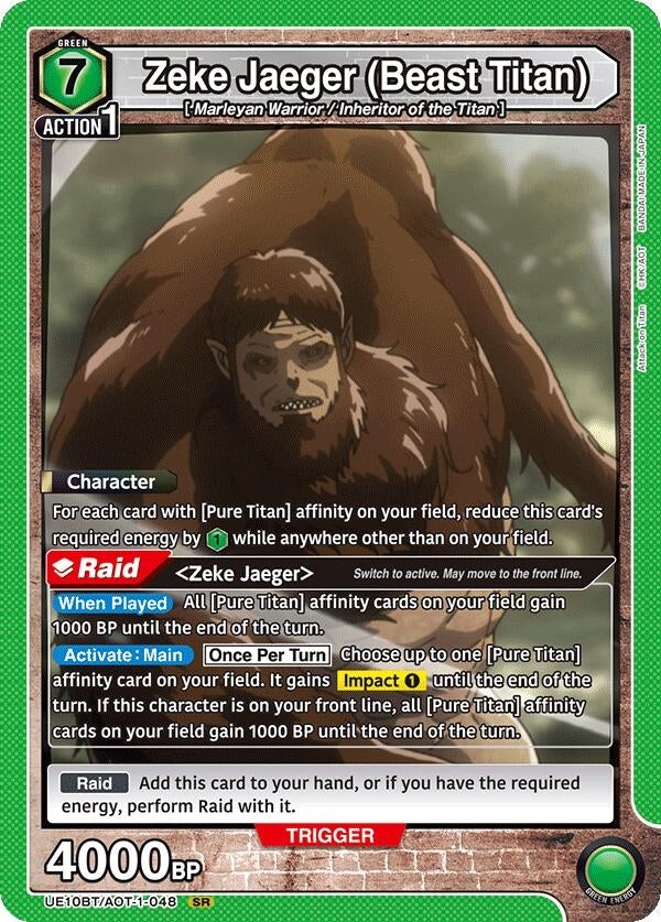 Image for Zeke Jaeger (Beast Titan) (UE10BT/AOT-1-048) (UE10BT) - Union Arena