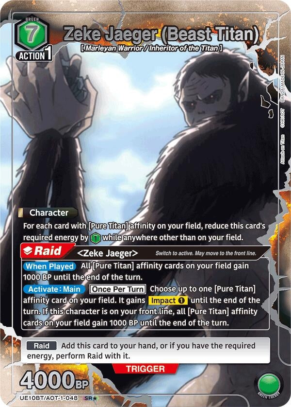 Image for Zeke Jaeger (Beast Titan) (SR*) (UE10BT/AOT-1-048) (UE10BT) - Union Arena