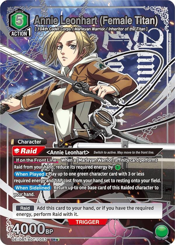 Image for Annie Leonhart (Female Titan) (SR*) (UE10BT/AOT-1-053) (UE10BT) - Union Arena