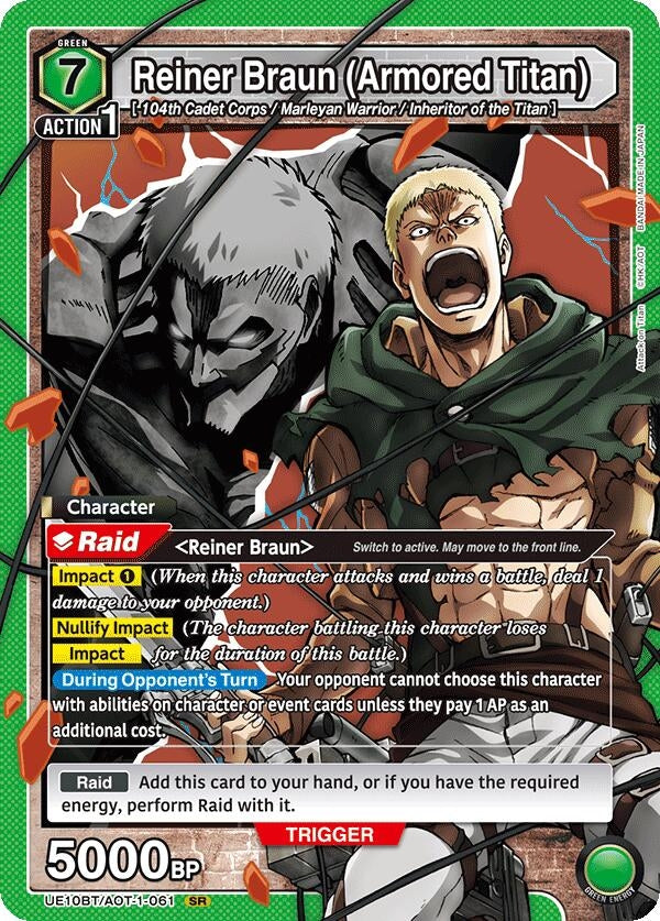 Image for Reiner Braun (Armored Titan) (UE10BT/AOT-1-061) (UE10BT) - Union Arena