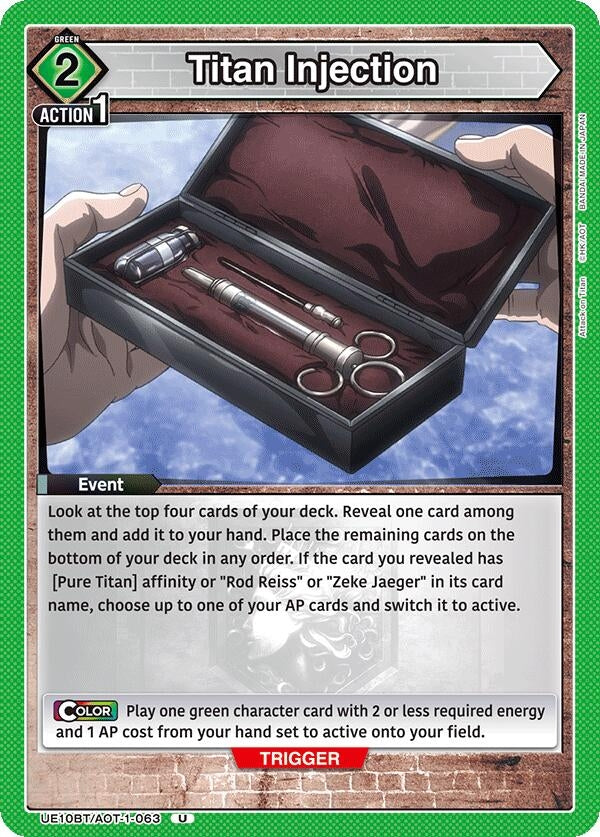 Image for Titan Injection (UE10BT/AOT-1-063) (UE10BT) - Union Arena
