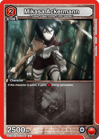 Image for Mikasa Ackermann (087) (UE10BT/AOT-1-087) (UE10BT) - Union Arena