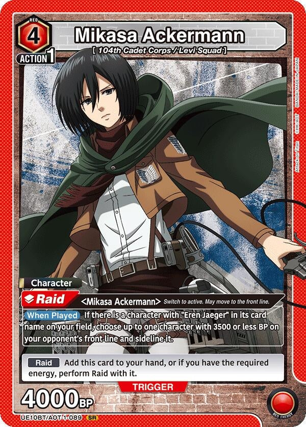 Image for Mikasa Ackermann (089) (UE10BT/AOT-1-089) (UE10BT) - Union Arena