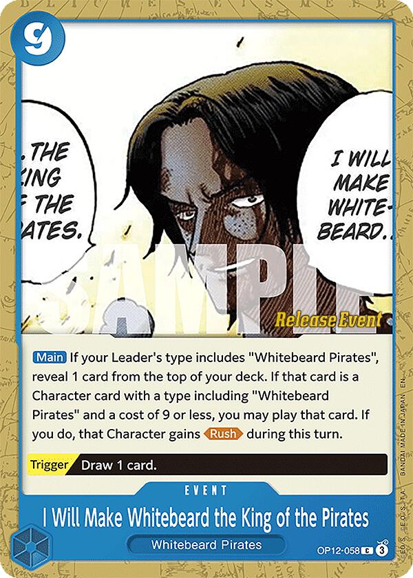 Je ferai de Barbe Blanche le Roi des Pirates [Cartes Événement de L'Héritage du Maître]