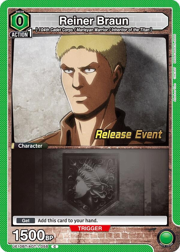 Image for Reiner Braun (058) (UE10BT/AOT-1-058) (UE10BT_RE) - Union Arena