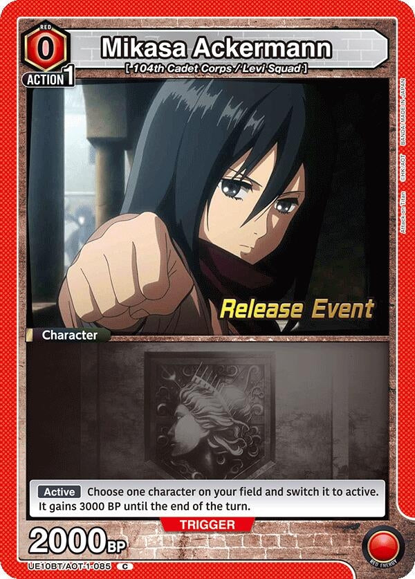 Image for Mikasa Ackermann (085) (UE10BT/AOT-1-085) (UE10BT_RE) - Union Arena