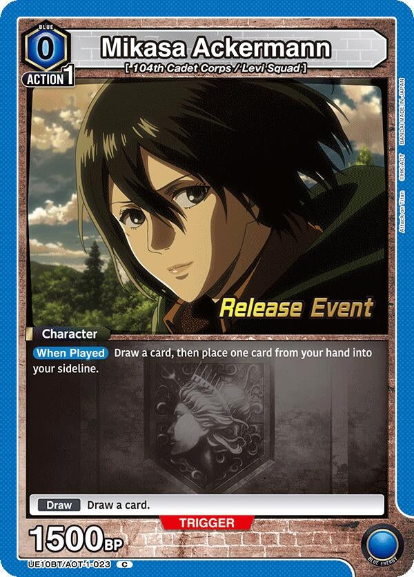 Image for Mikasa Ackermann (023) (UE10BT/AOT-1-023) (UE10BT_RE) - Union Arena