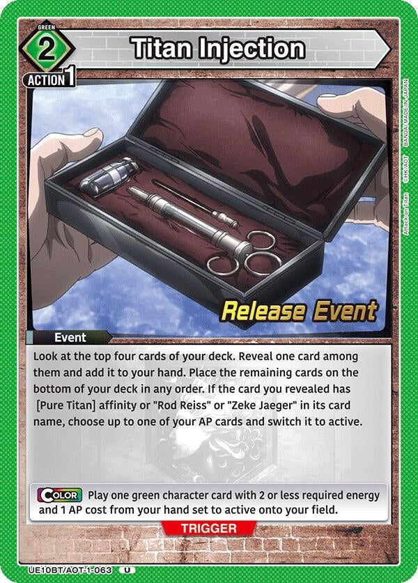 Image for Titan Injection (UE10BT/AOT-1-063) (UE10BT_RE) - Union Arena
