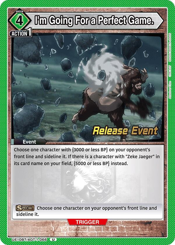 Image for I'm Going For a Perfect Game. (UE10BT/AOT-1-066) (UE10BT_RE) - Union Arena