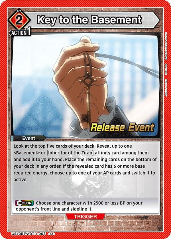 Image for Key to the Basement (UE10BT/AOT-1-098) (UE10BT_RE) - Union Arena