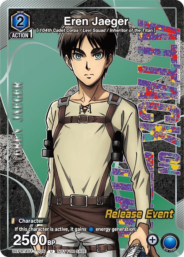 Image for Eren Jaeger (Release Event Participation) (UEPR/AOT-1-026) (UE10BT_RE) - Union Arena