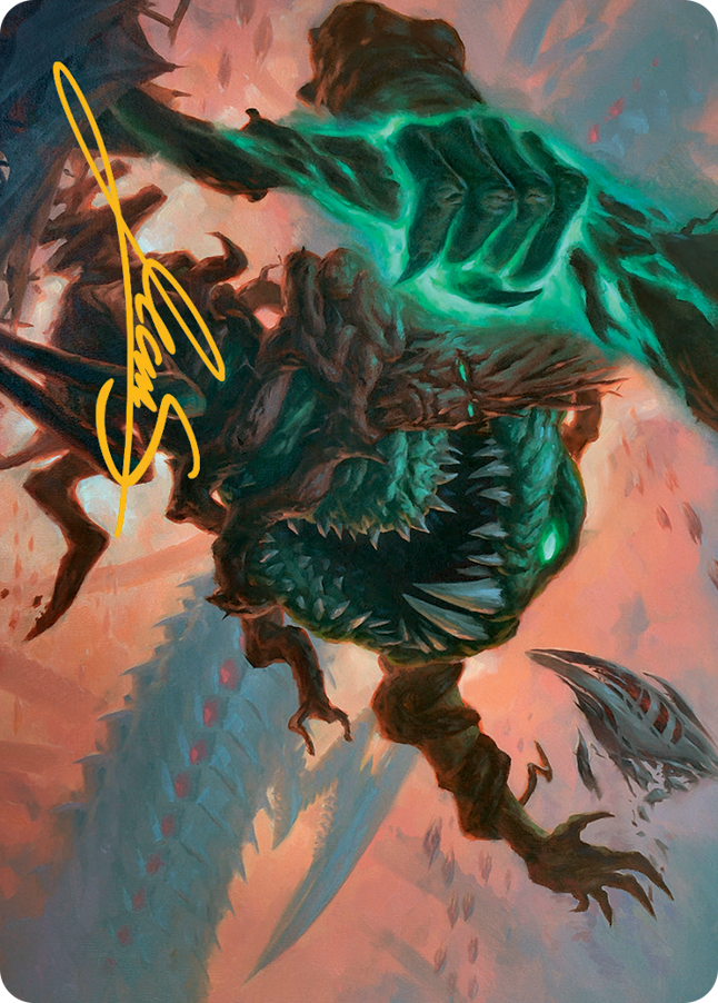 Carta de arte de Yargle y Multani (firma con sello dorado) [March of the Machine Art Series]