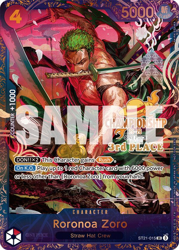 Roronoa Zoro (CS 25-26, 3e place) [Cartes promotionnelles One Piece]