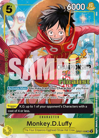 Monkey.D.Luffy (Juego de cartas de finalista CS 25-26 1) [Cartas promocionales de One Piece]