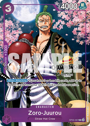 Zoro-Juurou (Ver. Finalista del Event Pack 25-26 de CS) [Cartas Promocionales de One Piece]