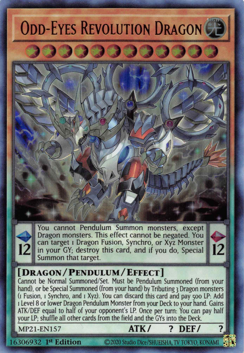 Dragon Révolution aux Yeux Impairs [MP21-EN157] Ultra Rare