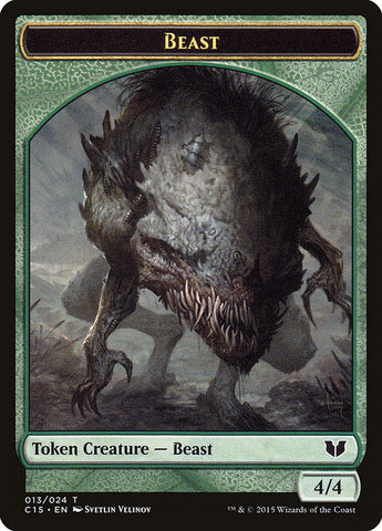 Bestia // Serpiente (017) Ficha de dos caras [Commander 2015 Tokens]