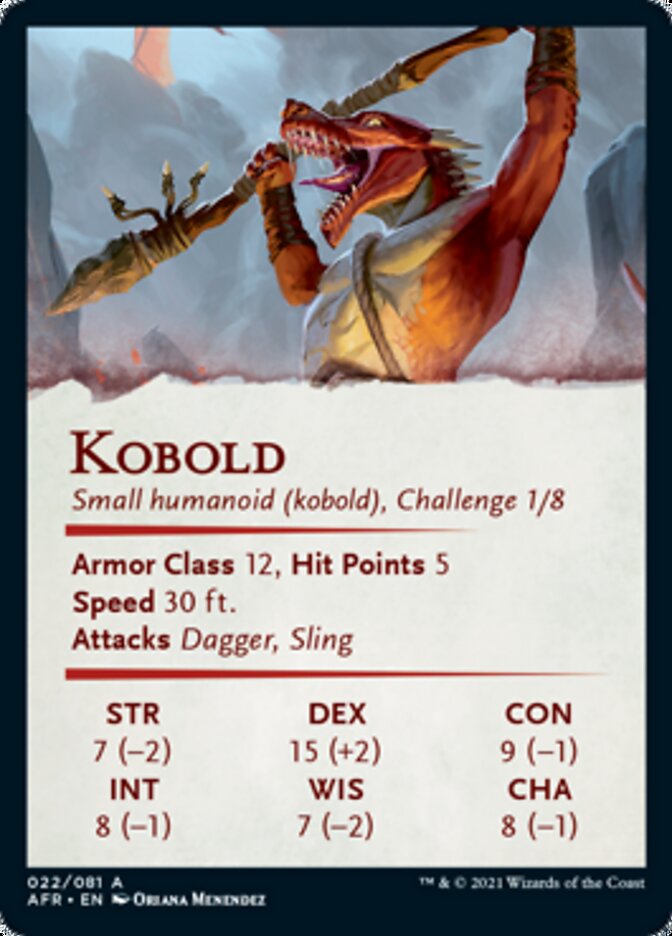 Carte d'art Kobold [Donjons & Dragons : Aventures dans les Royaumes Oubliés - Série d'art]