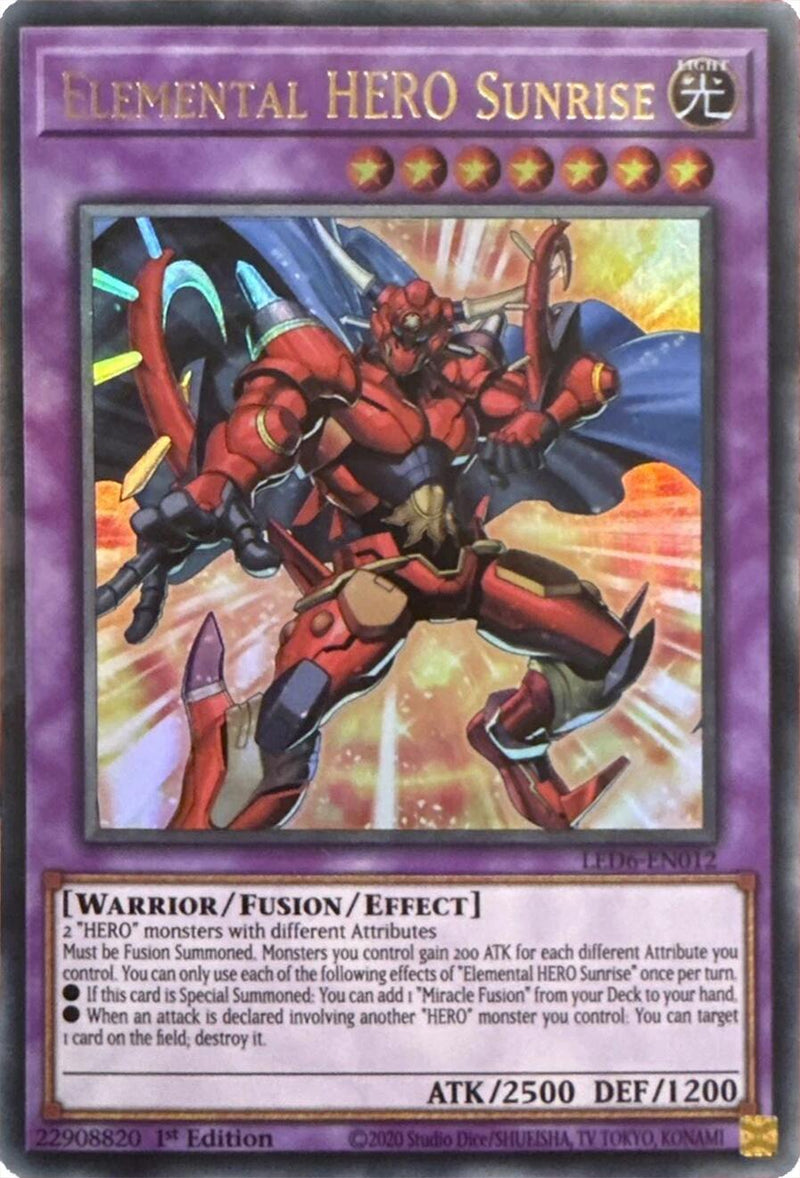 HÉROE Elemental Sunrise (Reimpresión con fecha 2020) [LED6-SP012] Ultra Rara
