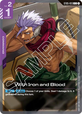 Image for With Iron and Blood (ST05-013) (ST05) - Gundam Card Game