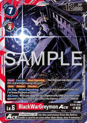BlackWarGreymon ACE [EX10-010] [Orden Siniestra]