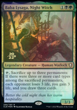 Baba Lysaga, bruja nocturna [Commander Legends: Battle for Baldur's Gate Prerelease Promos]