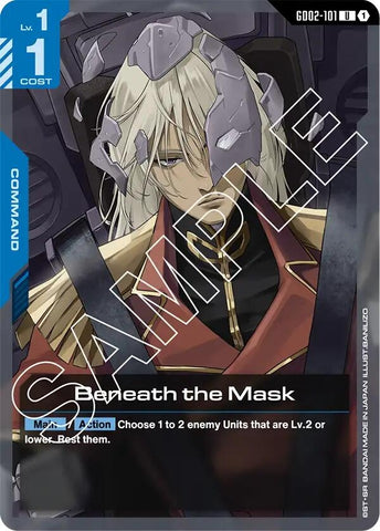 Image for Beneath the Mask (GD02-101) (GD02) - Gundam Card Game