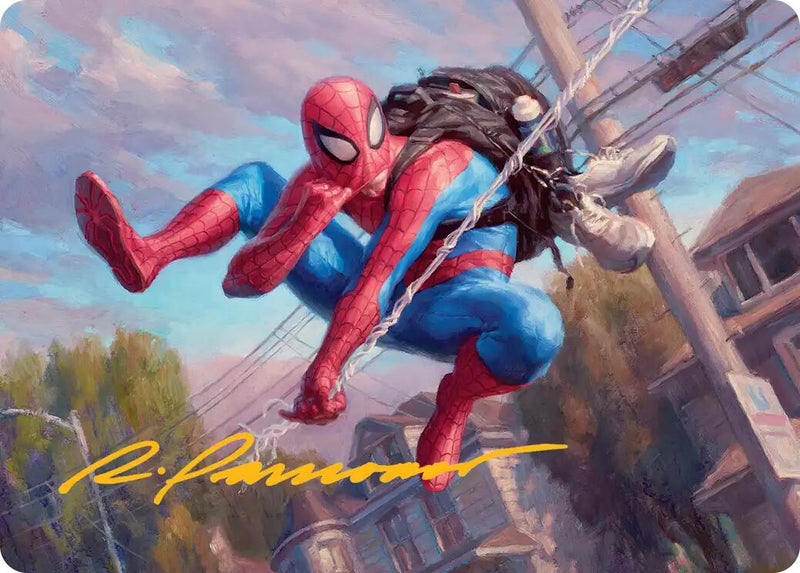 Spider-Man, carte artistique Web-Slinger (signature estampée or) [Série artistique Marvel's Spider-Man]