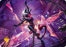 Gwenom, carte artistique Impitoyable (symbole de planeswalker estampé or) [Série artistique Marvel's Spider-Man]