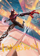 Carte artistique Ultimate Spider-Man (signature estampillée or) [Série artistique Marvel's Spider-Man]
