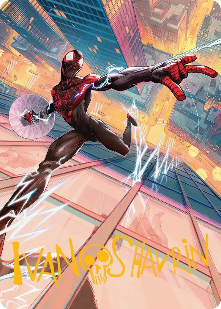 Carte artistique Ultimate Spider-Man (signature estampillée or) [Série artistique Marvel's Spider-Man]