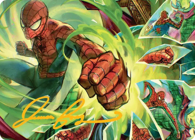 Kapow ! Carte d'illustration (Signature estampillée or) [Série d'illustrations Marvel's Spider-Man]