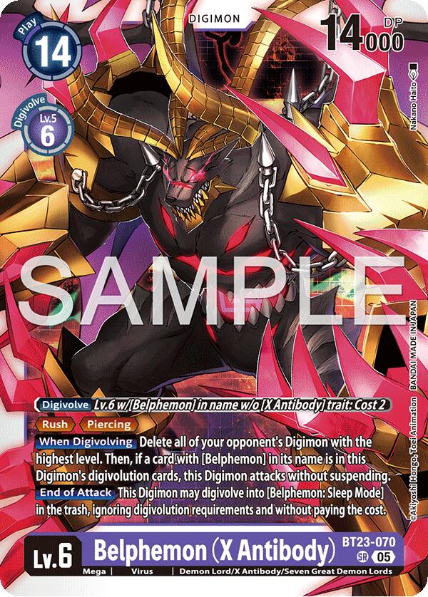 Belphémon [BT23-070] (X-Antibody) [Hackers' Slumber]