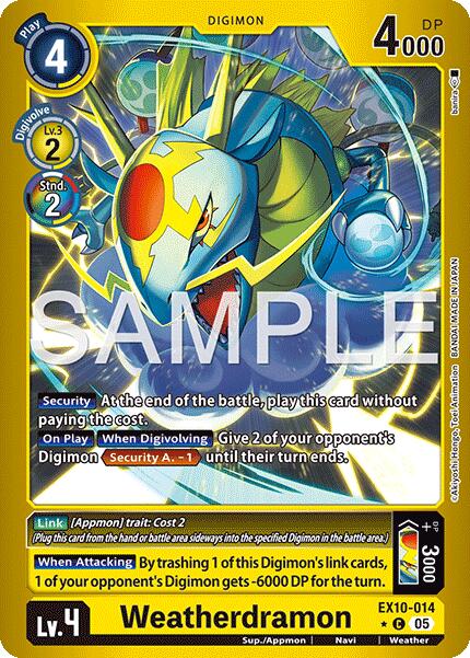 Weatherdramon [EX10-014] (Brillante Limitée) [Ordre Sinistre]