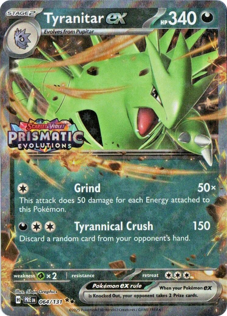 Tyranitar ex (064/131) (Sello de Evoluciones Prismáticas) [Cartas Varias]