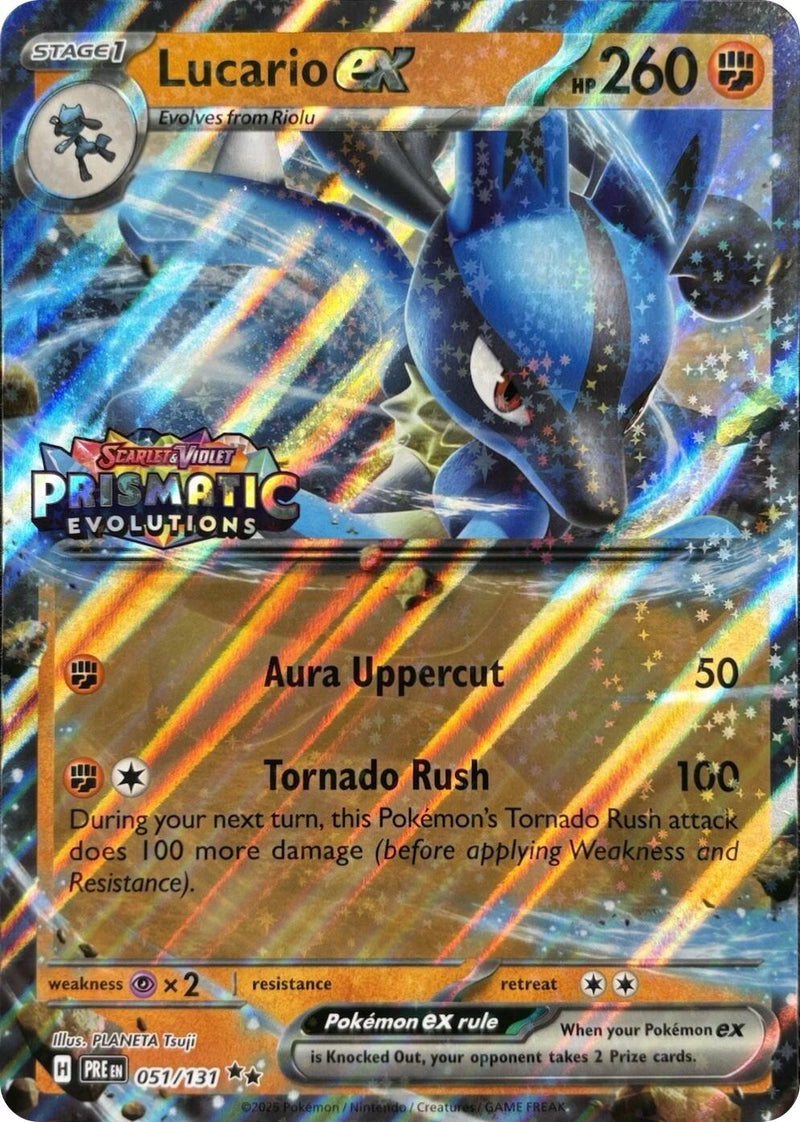 Lucario ex (051/131) (Tampon Évolutions Prismatiques) [Cartes diverses]