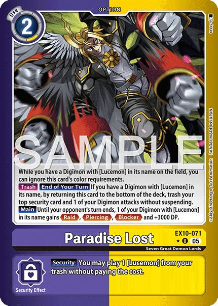Paradise Perdu [EX10-071] (Foil Limitée) [Ordre Sinistre]