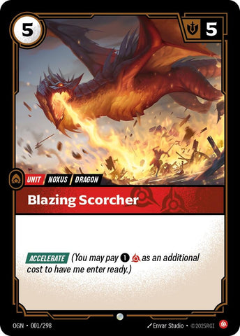 Image for Blazing Scorcher (001/298) (OGN) - Riftbound: League of Legends Trading Card Game