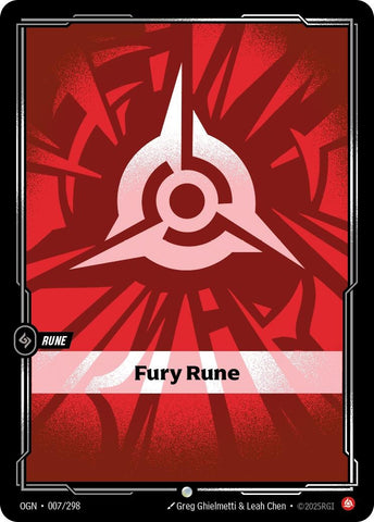 Image for Fury Rune (007/298) (OGN) - Riftbound: League of Legends Trading Card Game